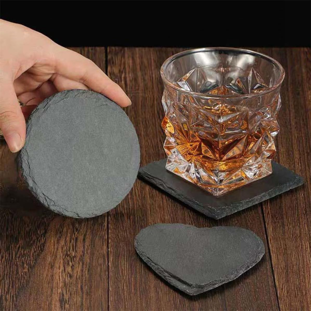 Natural Stone Coasters Set 12pcs A2622