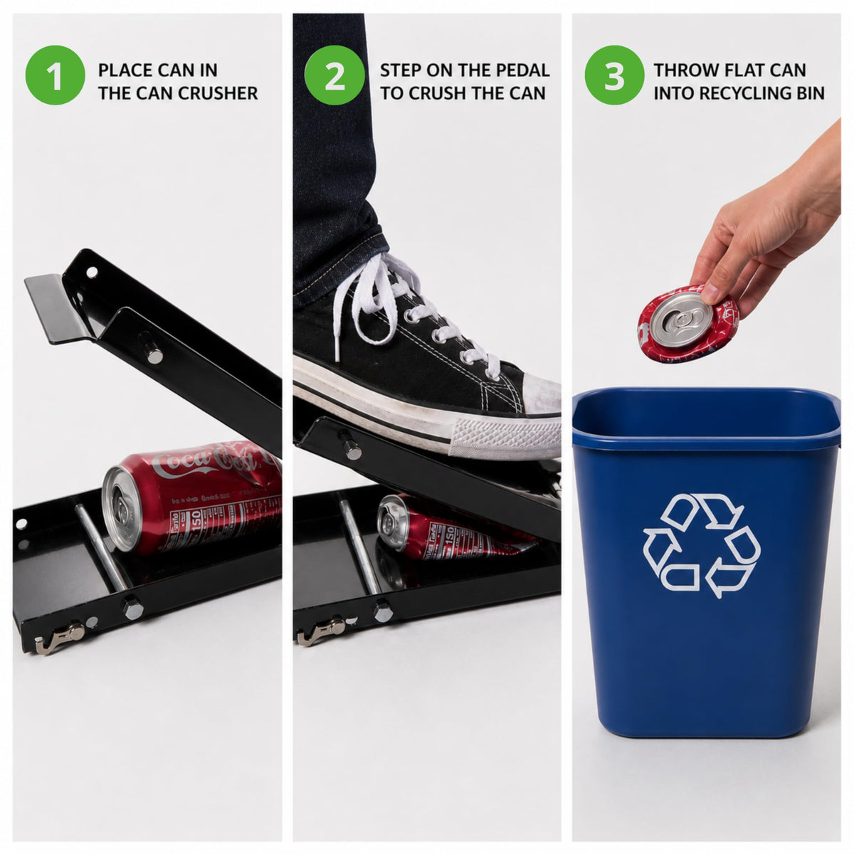 Heavy Duty Aluminum Foldable Can Crusher with Non-Slip Base X3897