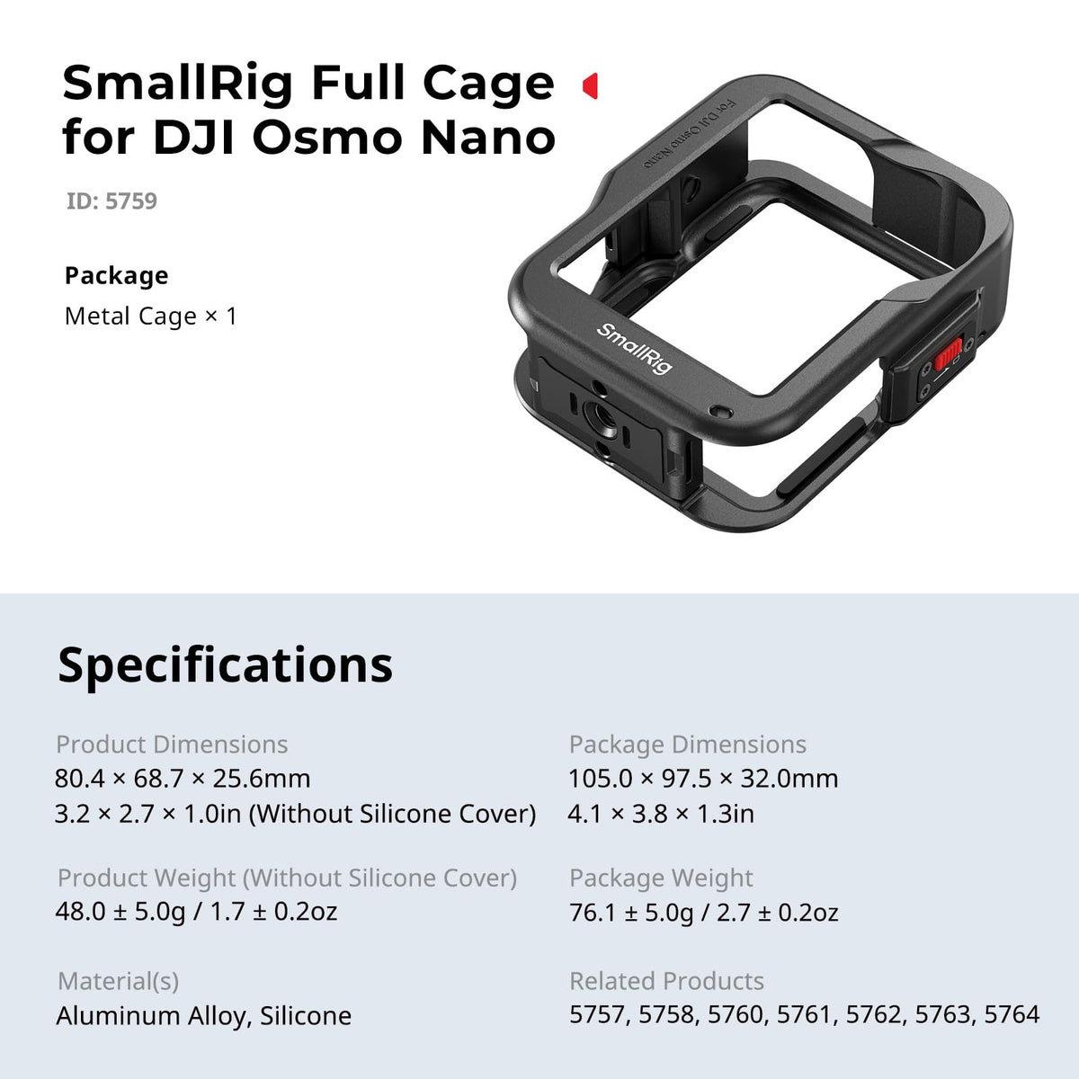 DJI Osmo Nano Full Cage B943