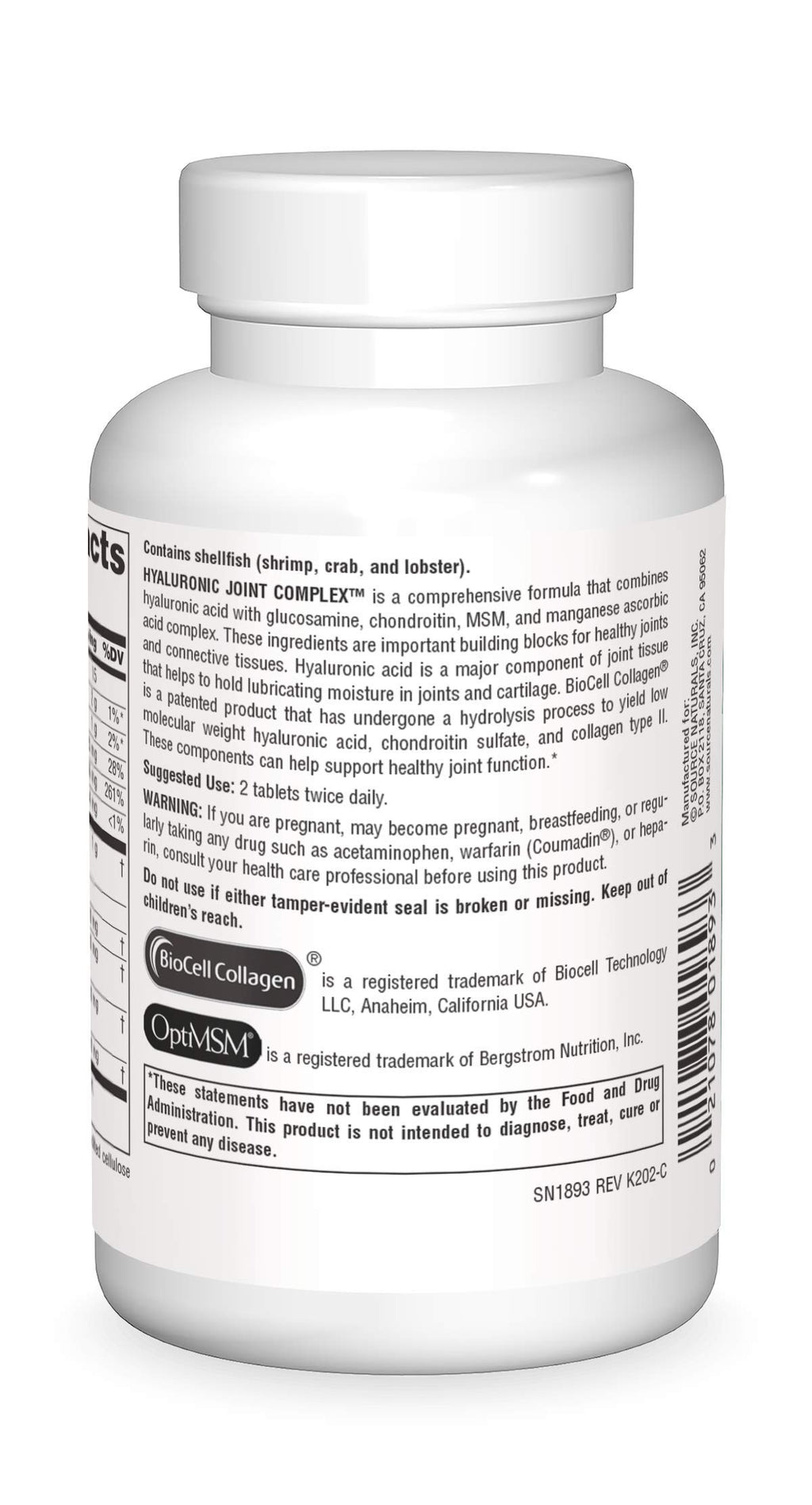 Hyaluronic Joint Complex 60 Tablets M406110