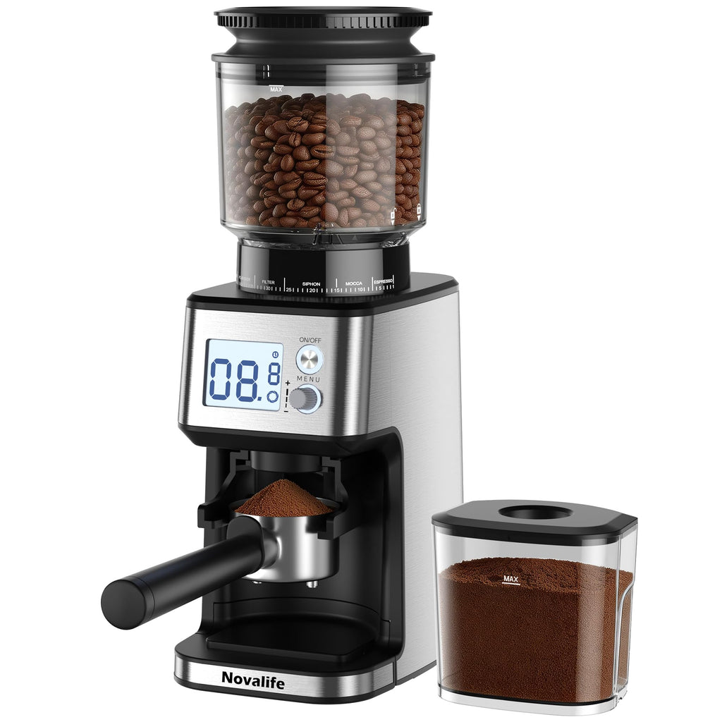 Conical Burr Coffee Grinder, 51 Grind Settings, 1-12 Cups, Stainless Steel M1673