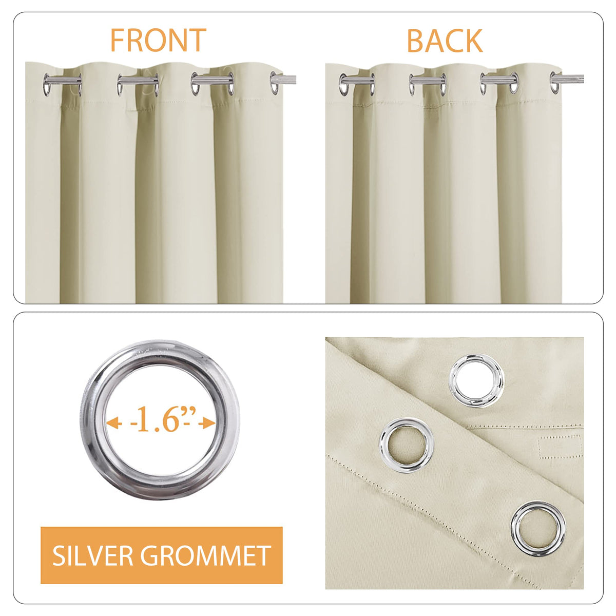 3-in-1 Blackout Room Divider Curtains W67678