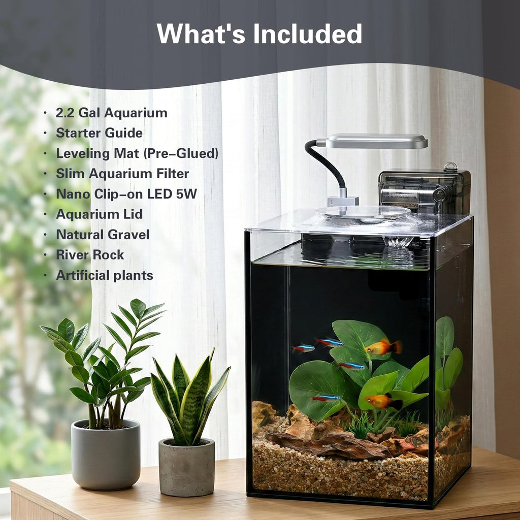 2.2 Gallon Glass Aquarium Set I138