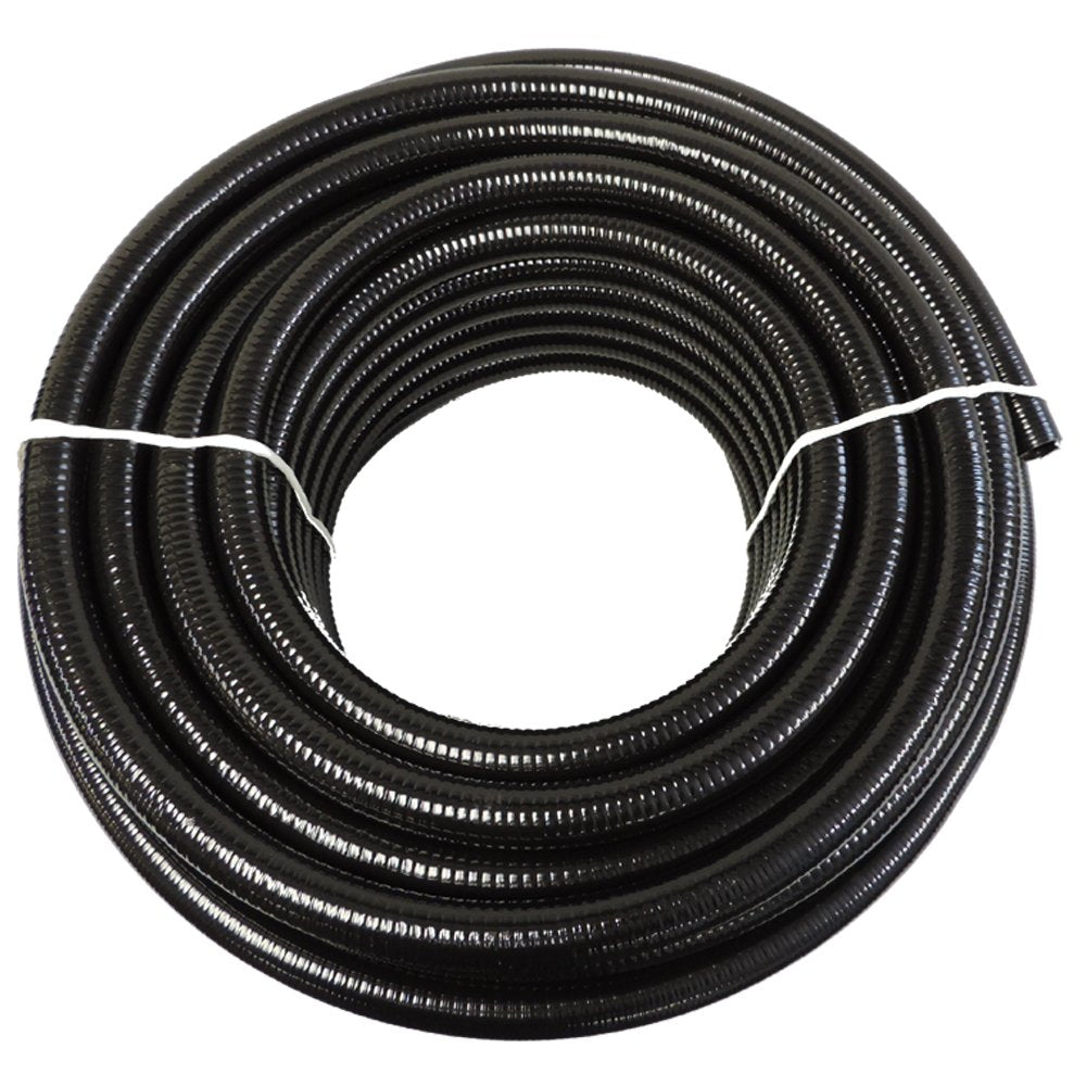 100 Feet x 3/4 Inch Black Flexible PVC Pipe, Hose and Tubing B185194