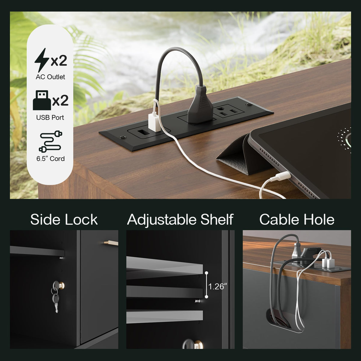 4 Drawer File Cabinet with Lock X5737
