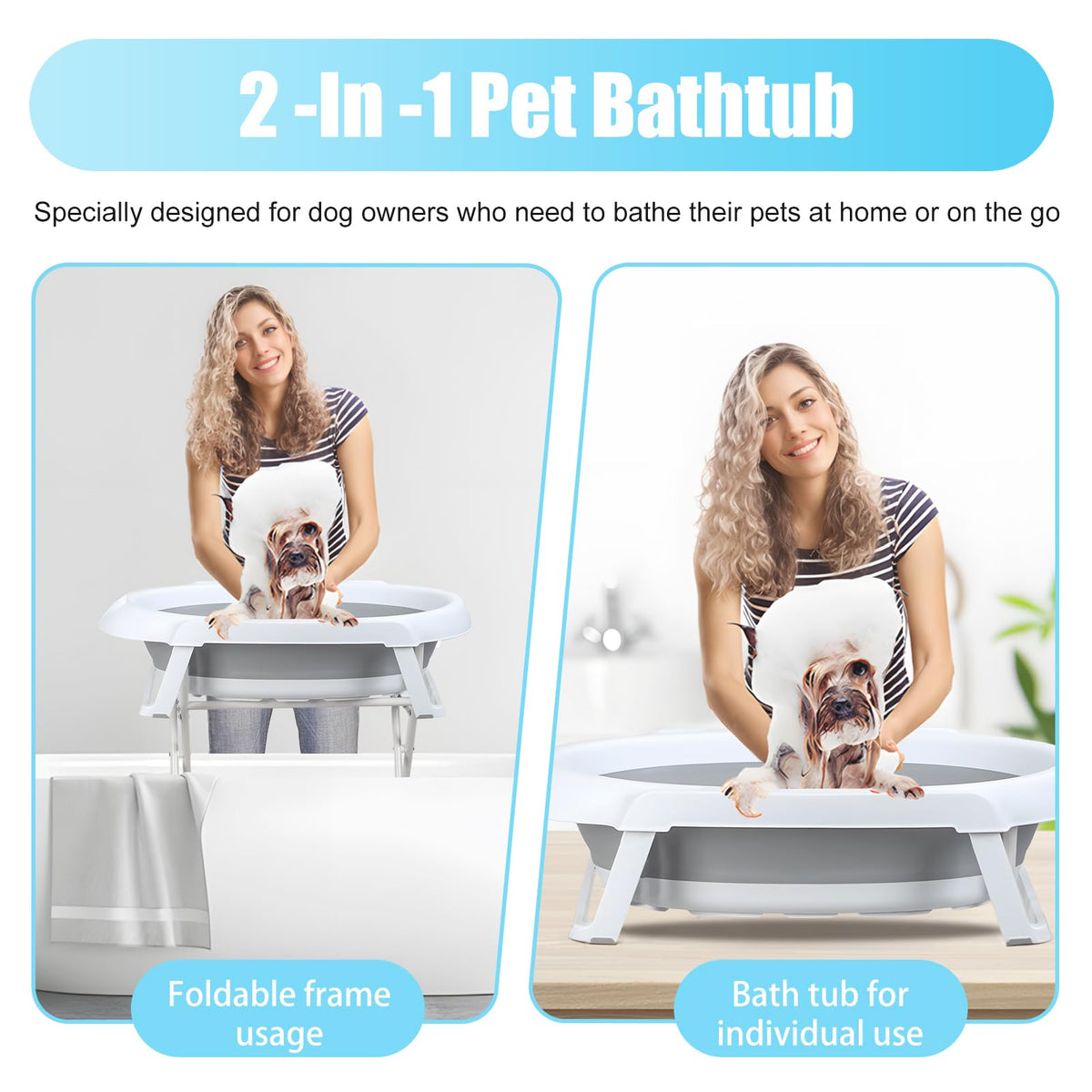Foldable Portable Dog Bathtub F642343