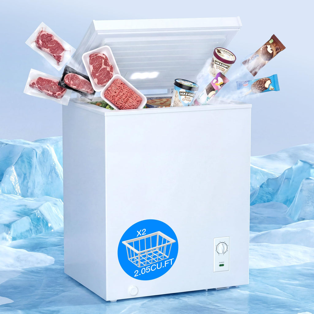 2.05 Cu.Ft Chest Freezer with 2 Removable Baskets H70056