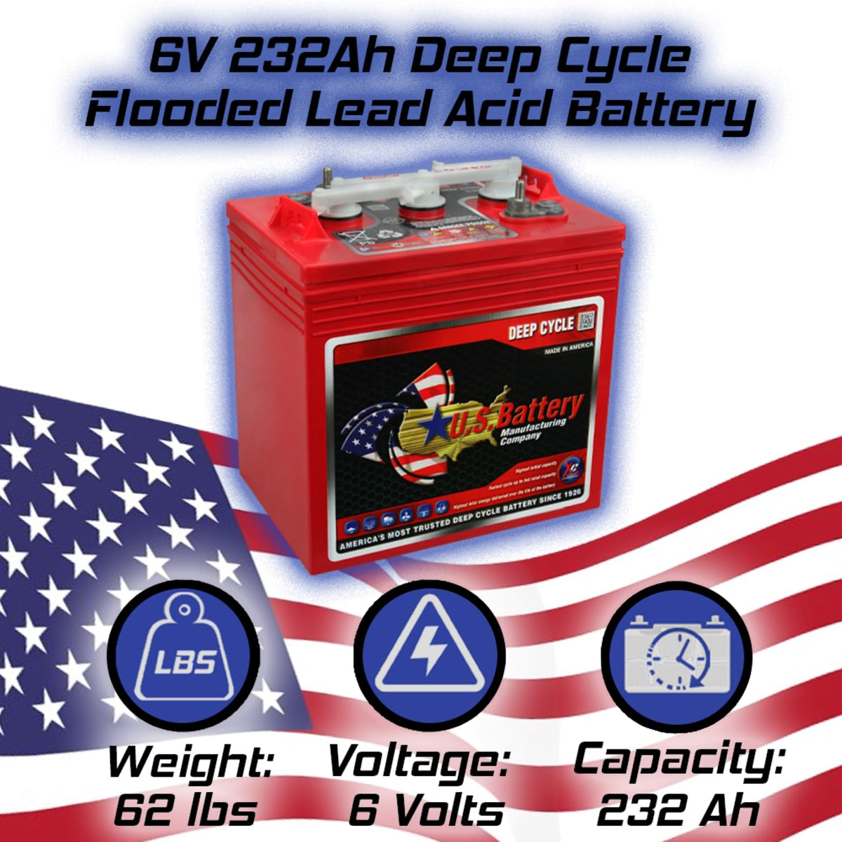 6V GC2 Golf Cart Batteries 6-Pack B23071