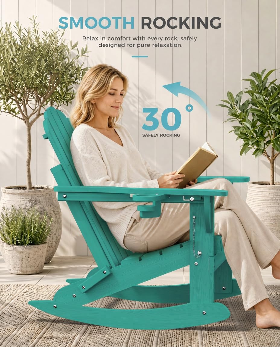 Adirondack Rocking Chair with Footrest L636731