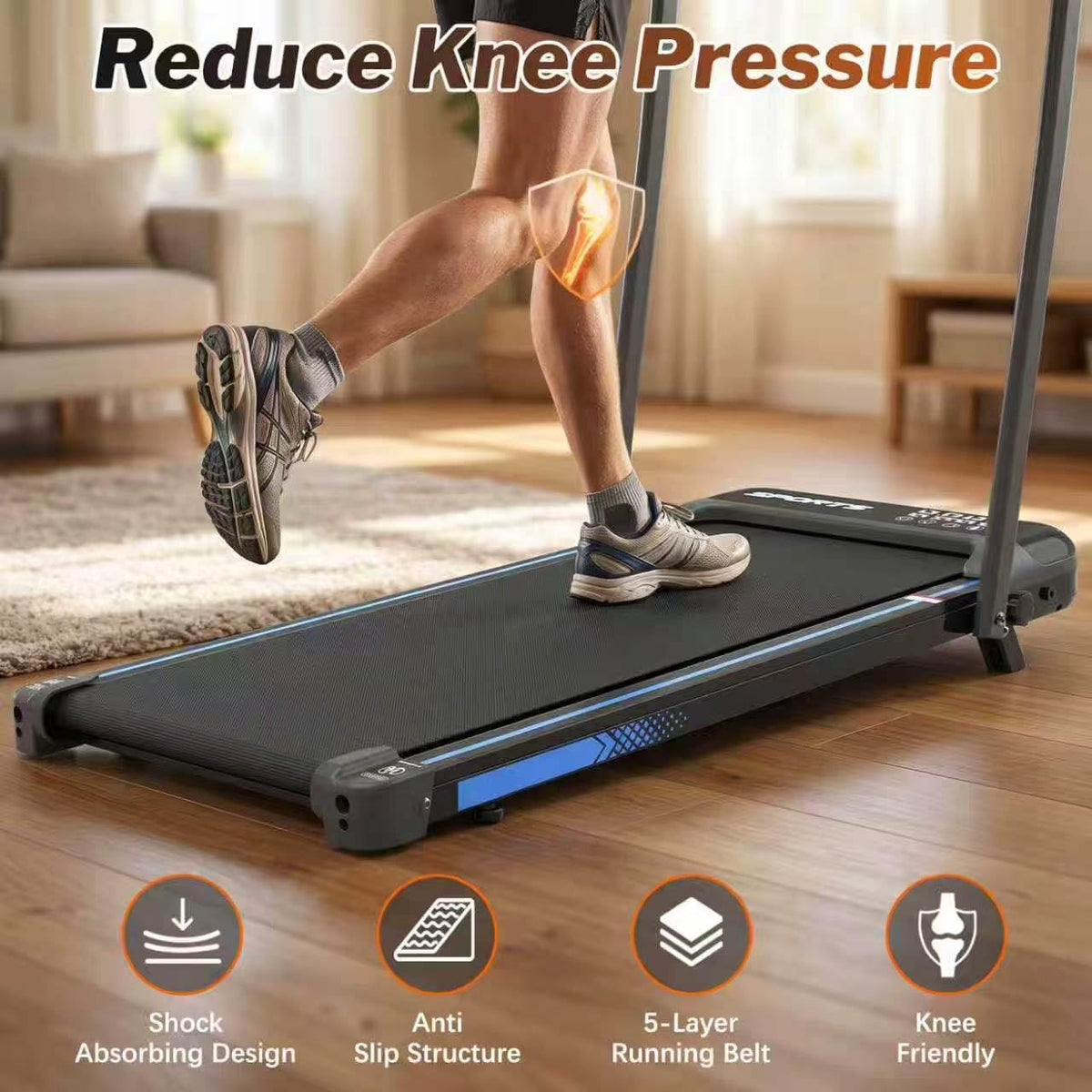 3 in 1 Foldable Under Desk Treadmill with Incline F8279