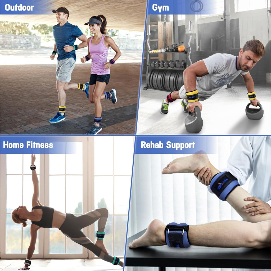 Adjustable Strap Wrist & Ankle Weights Pair J336