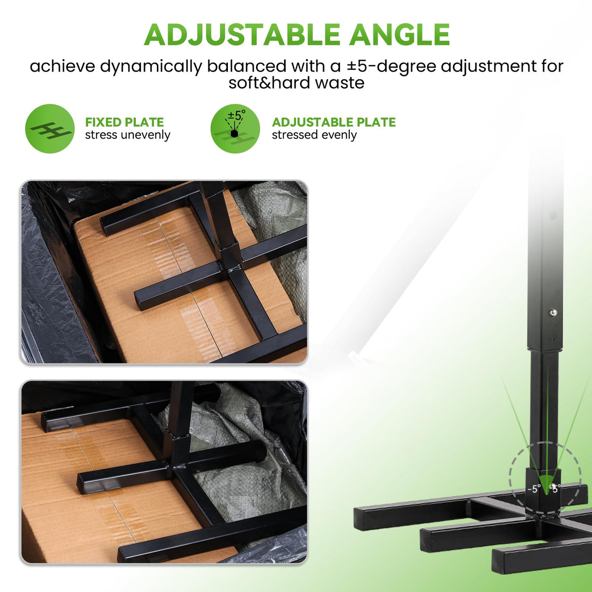 Manual Trash Compactor with Adjustable Handle N993