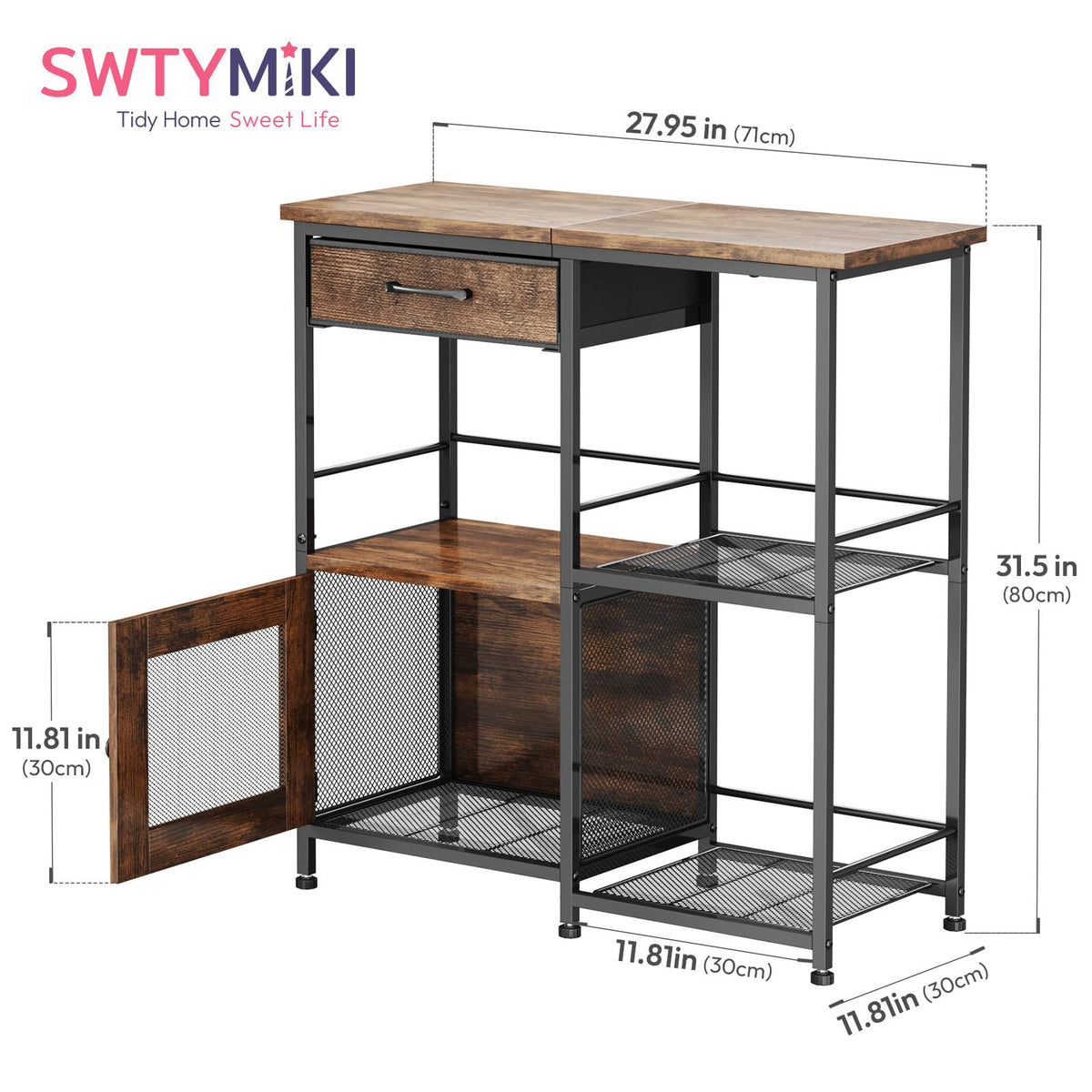 Coffee Bar Cabinet with Drawers Z591