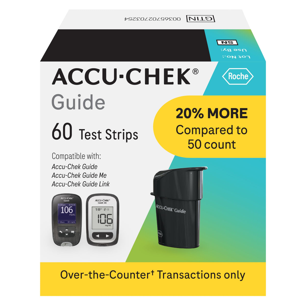 Glucose Test Strips, Pack of 60 O6103