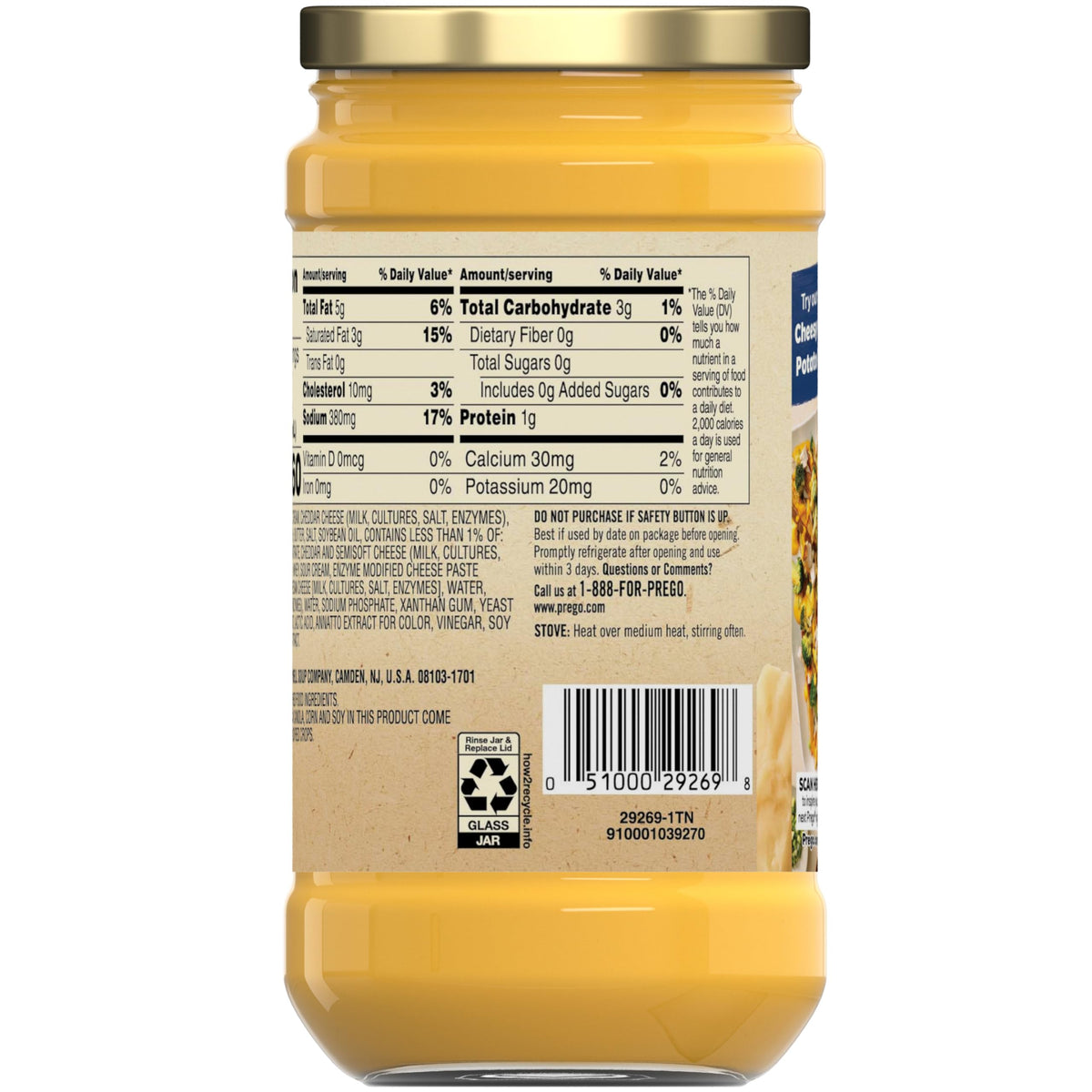 Creamy Cheddar Cheese Sauce 14.5 oz 12 Pack Q689