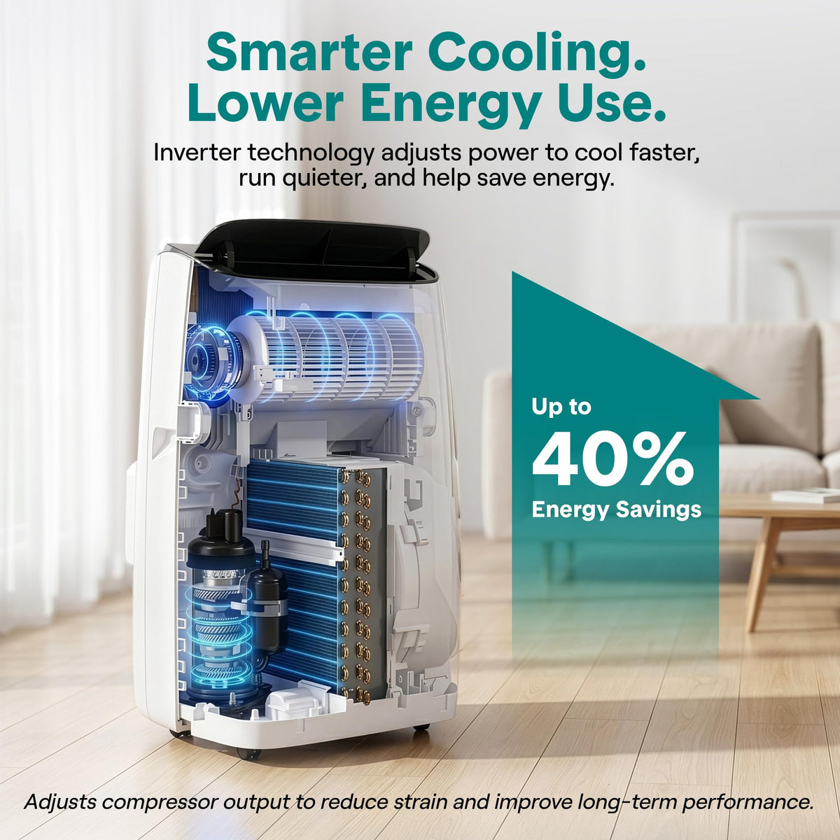 12000 BTU Inverter Portable Air Conditioner & Heater with Wi-Fi P71760