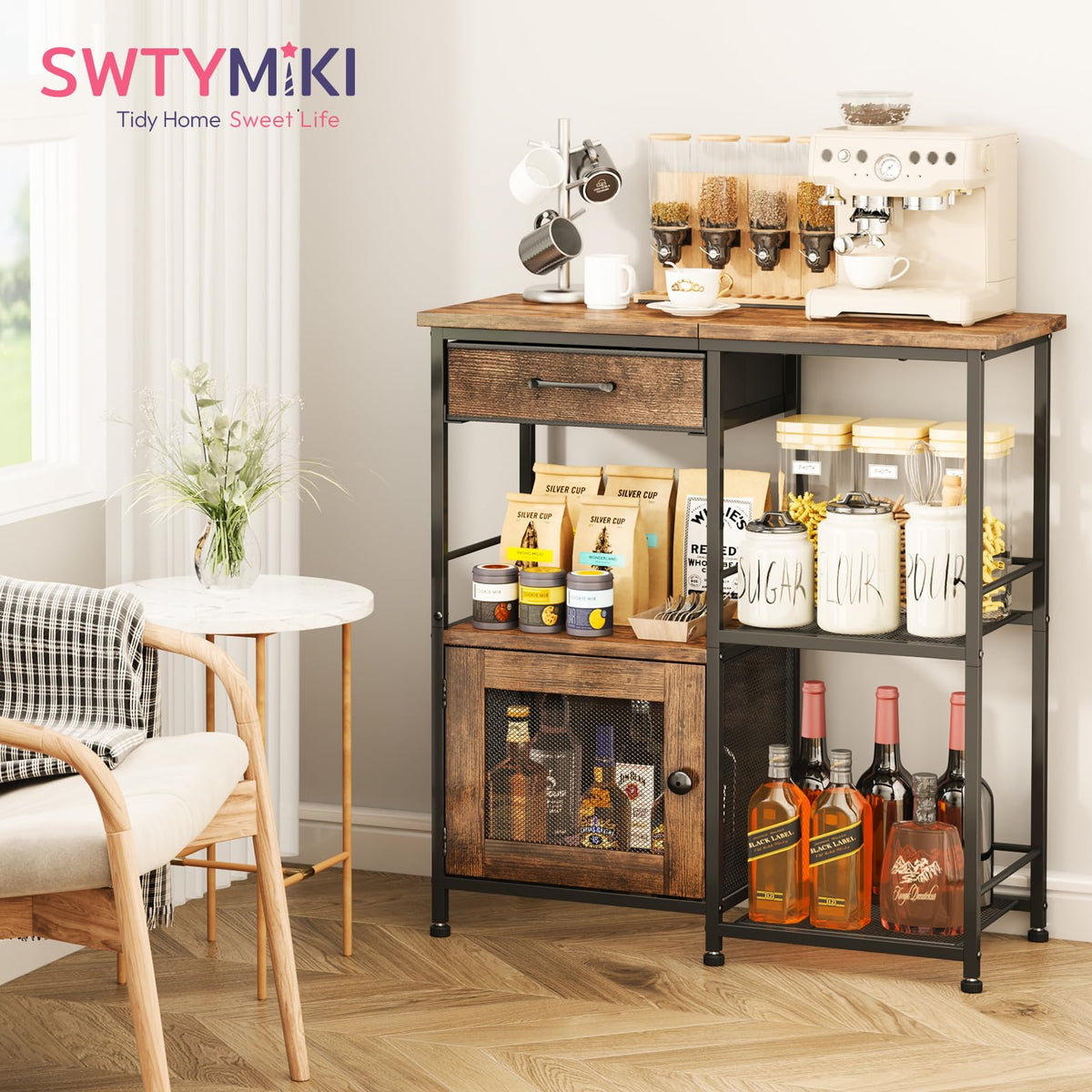 Coffee Bar Cabinet with Drawers Z591