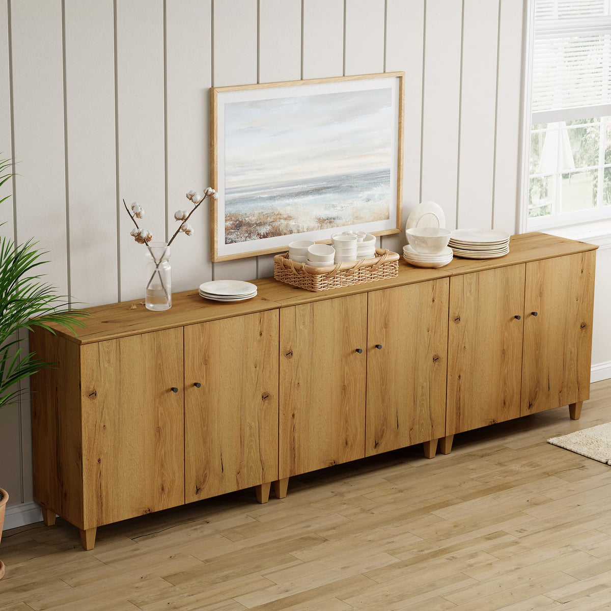 Oak Brown Storage Cabinets N82572