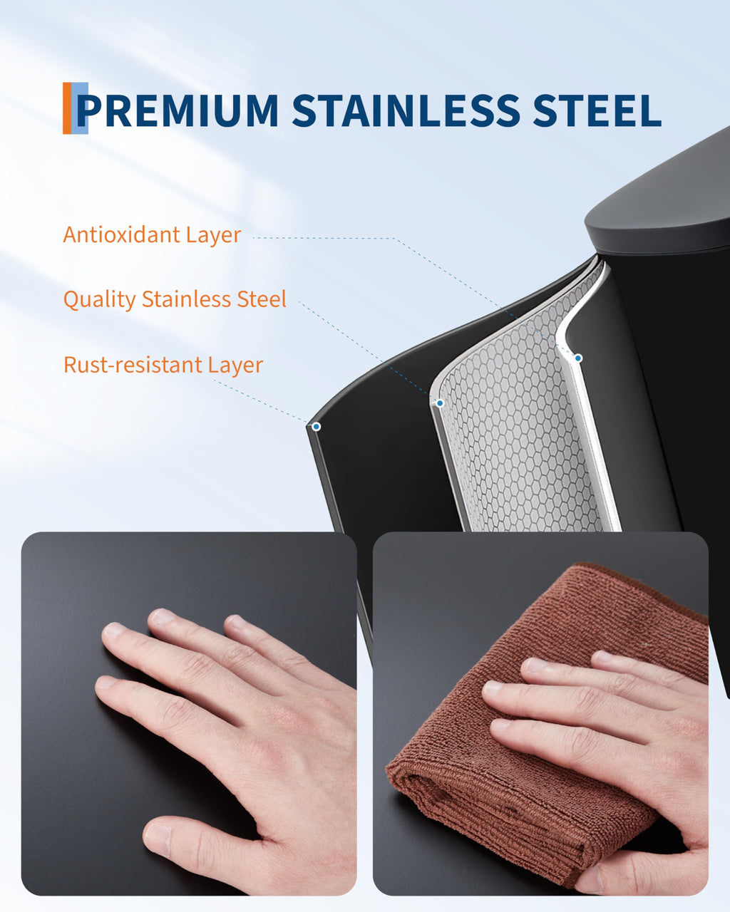 13.2 gal Slim Step Trash Can G598076