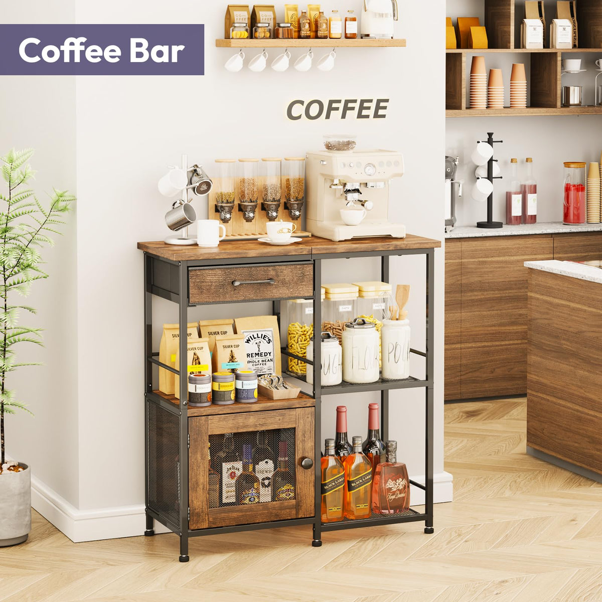 Coffee Bar Cabinet with Drawers Z591