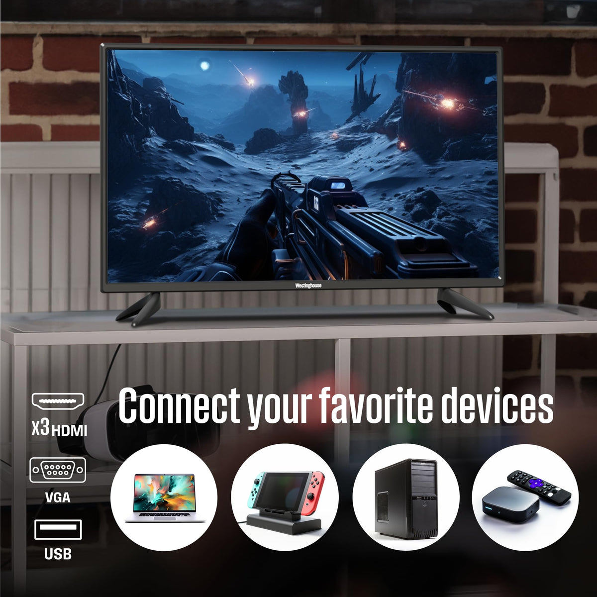 32 Inch HD LED Flat Screen TV with Built in DVD Player H667960