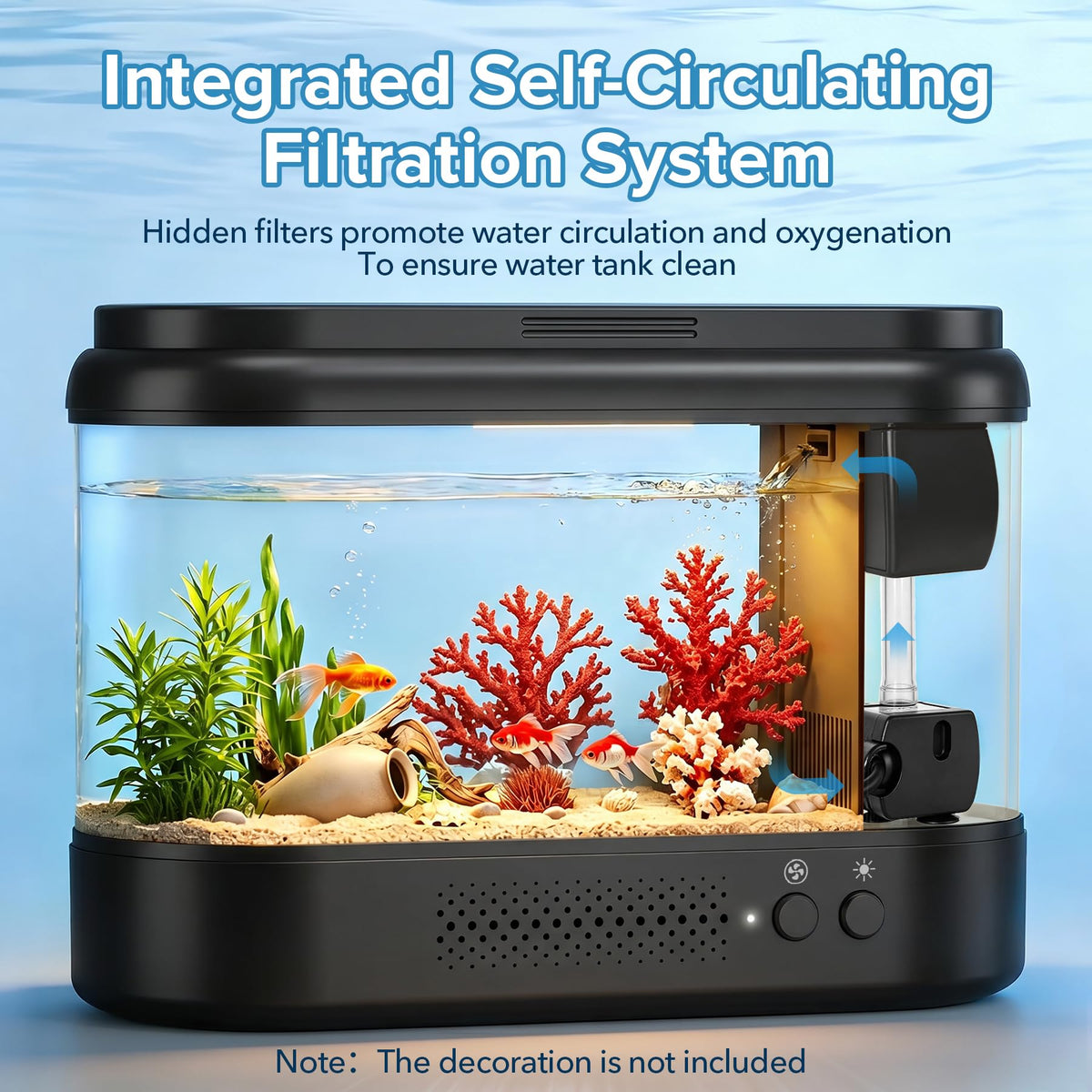 Black 1 Gallon Acrylic Aquarium Kit N604