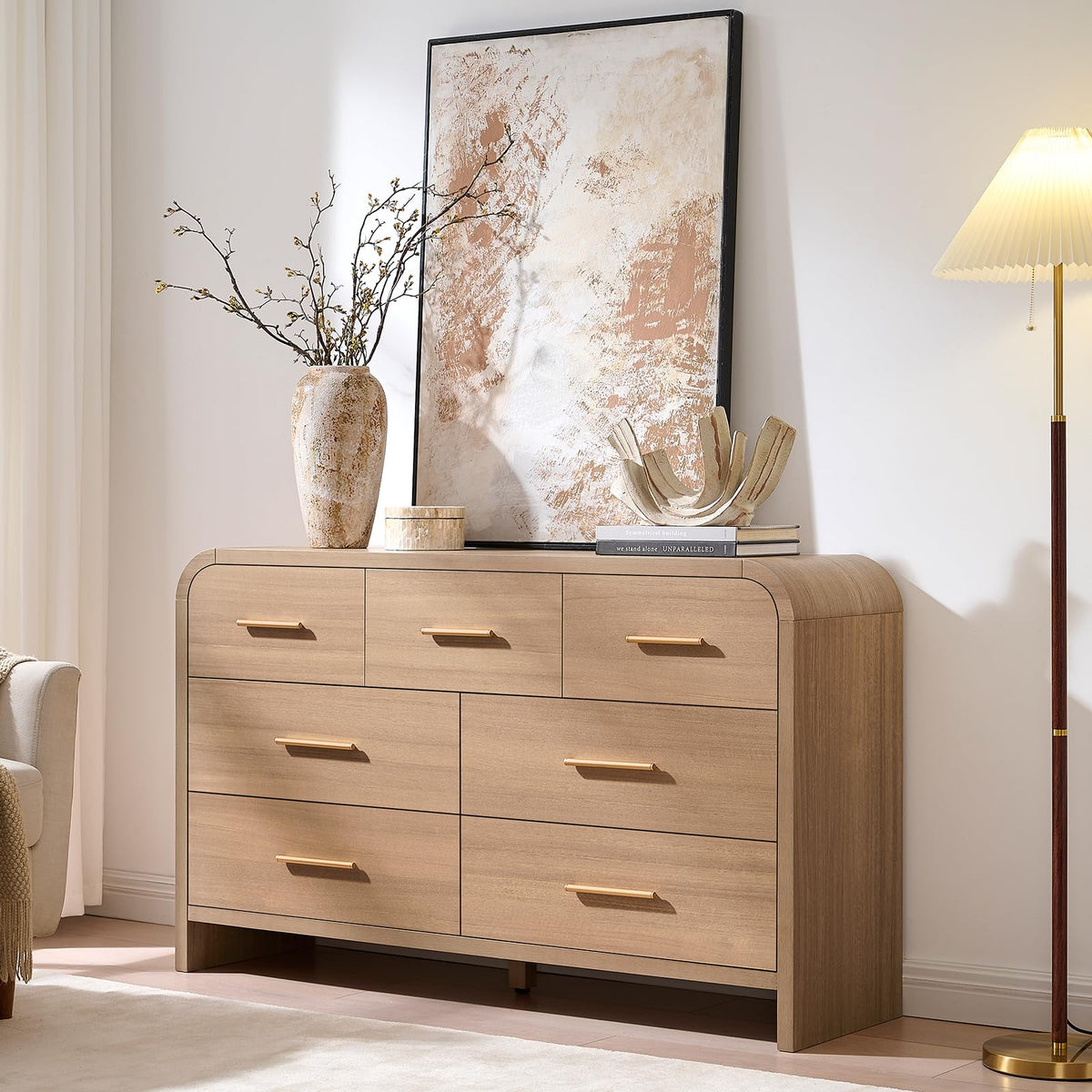 Curved 7 Drawer Dresser M447