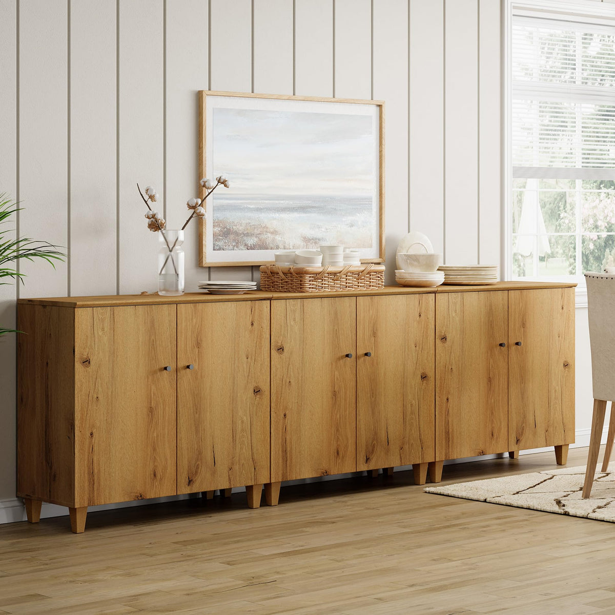 Oak Brown Storage Cabinets N82572