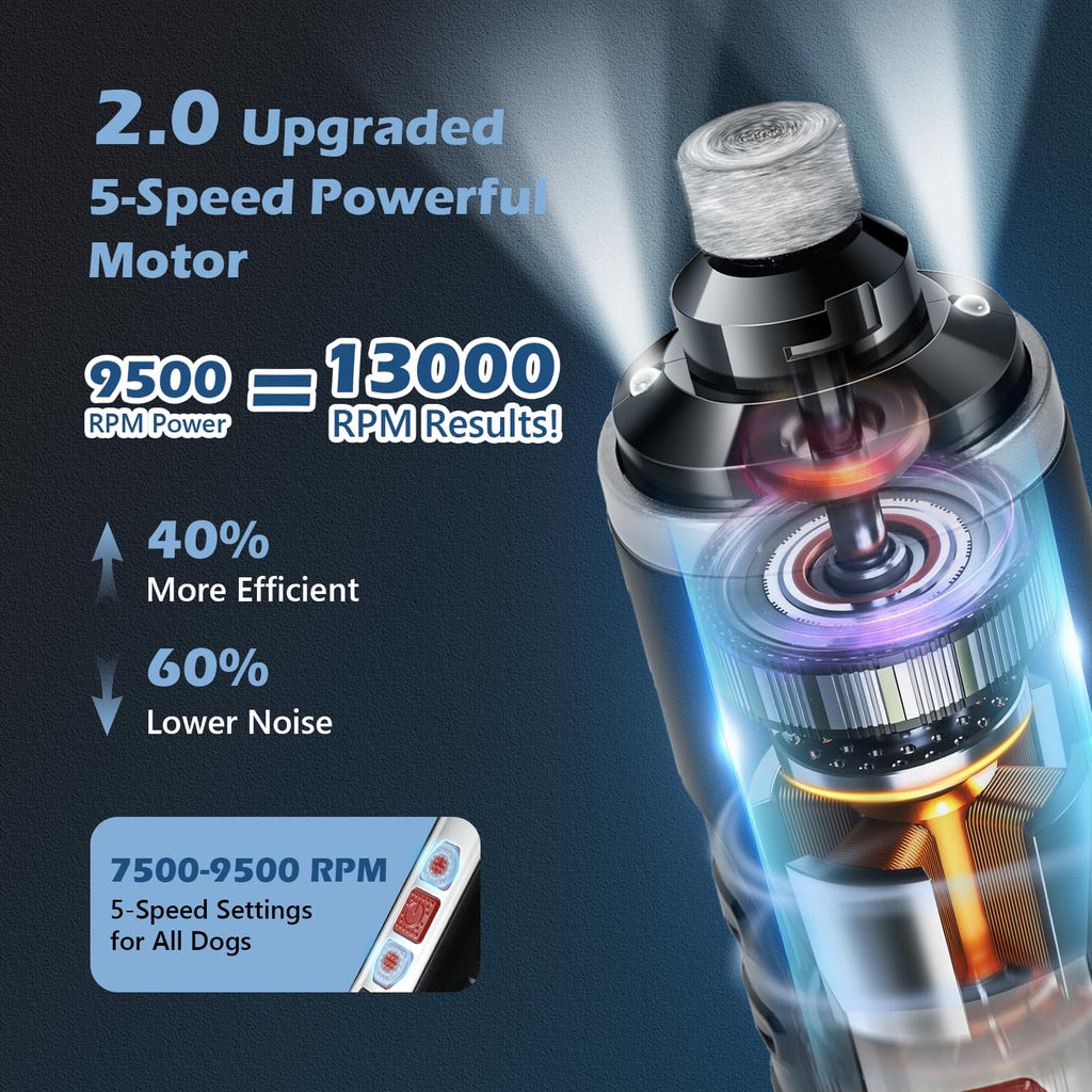 Electric Dog Nail Grinder with LED Light M258