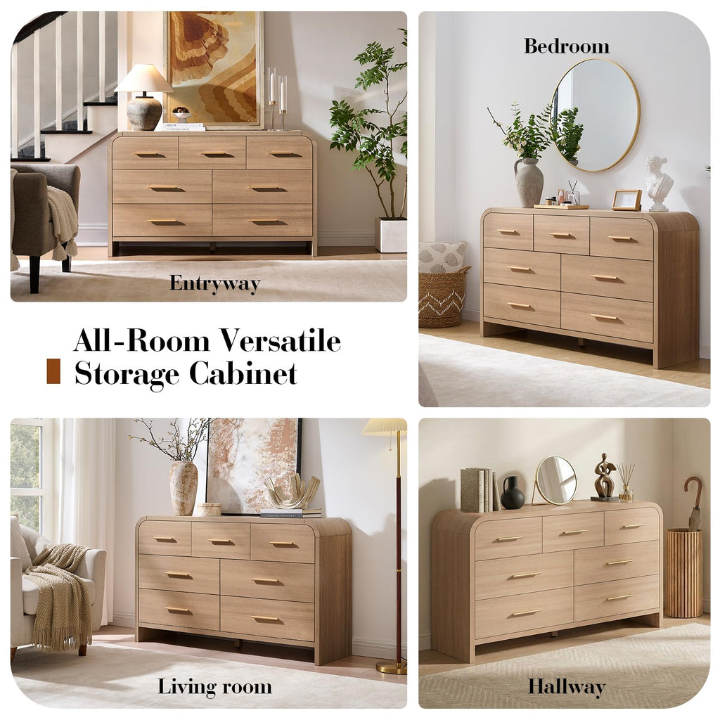Curved 7 Drawer Dresser M447