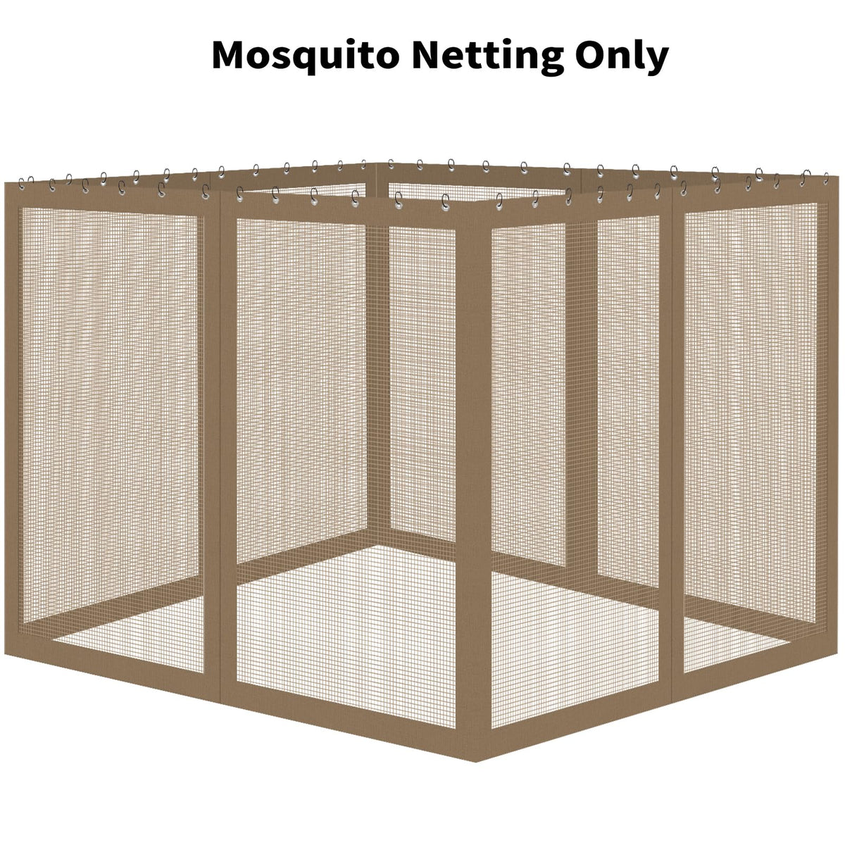 Brown Gazebo Mosquito Netting U11578