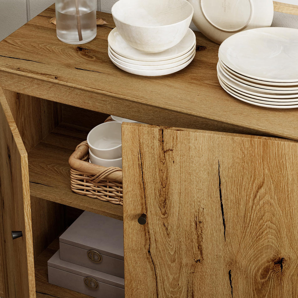 Oak Brown Storage Cabinets N82572