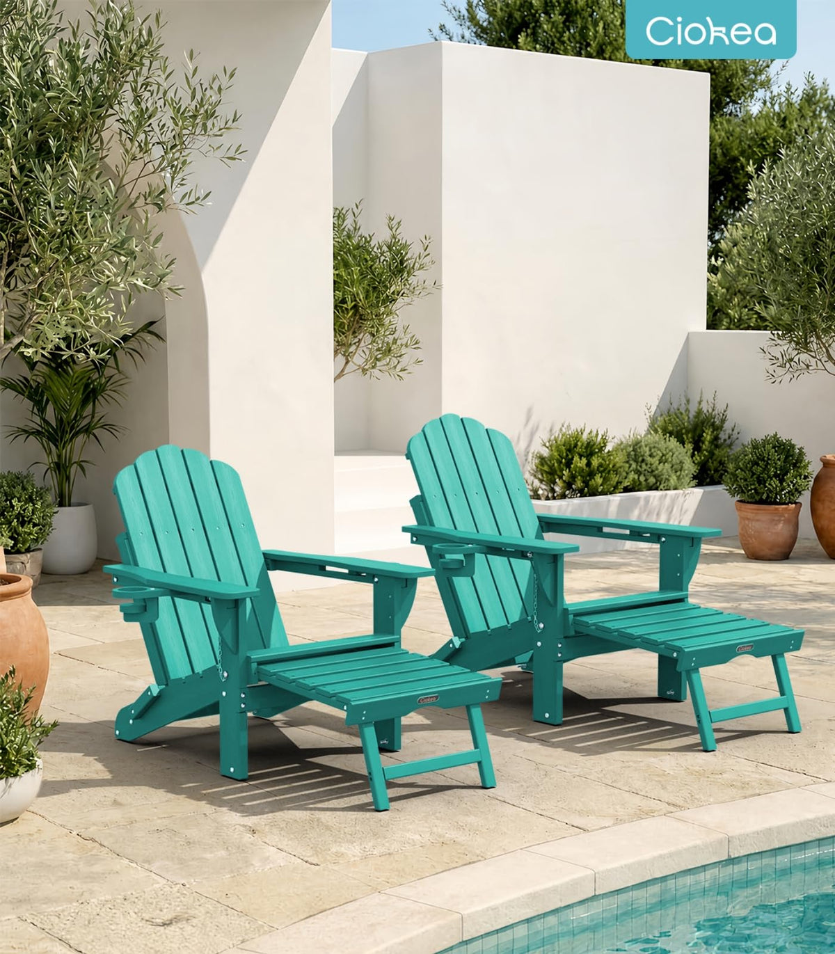 Adirondack Rocking Chair with Footrest L636731