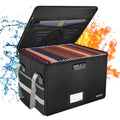 Black Fireproof Collapsible File Box with Lock O6912