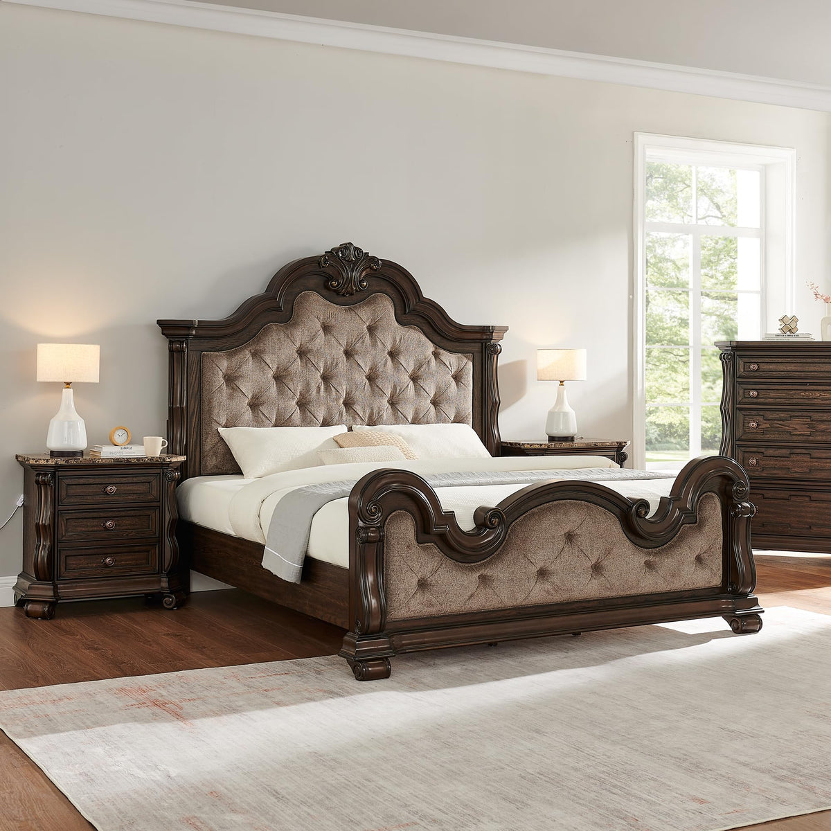 86" Eastern King Platform Wood Bed Frame W964554