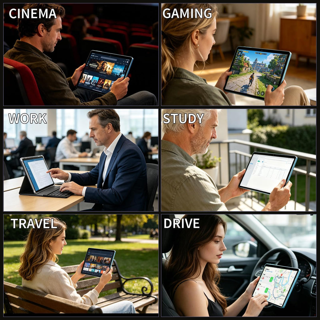 Android 16 Tablet 10 inch 32GB 256GB 2TB Expand Black V608