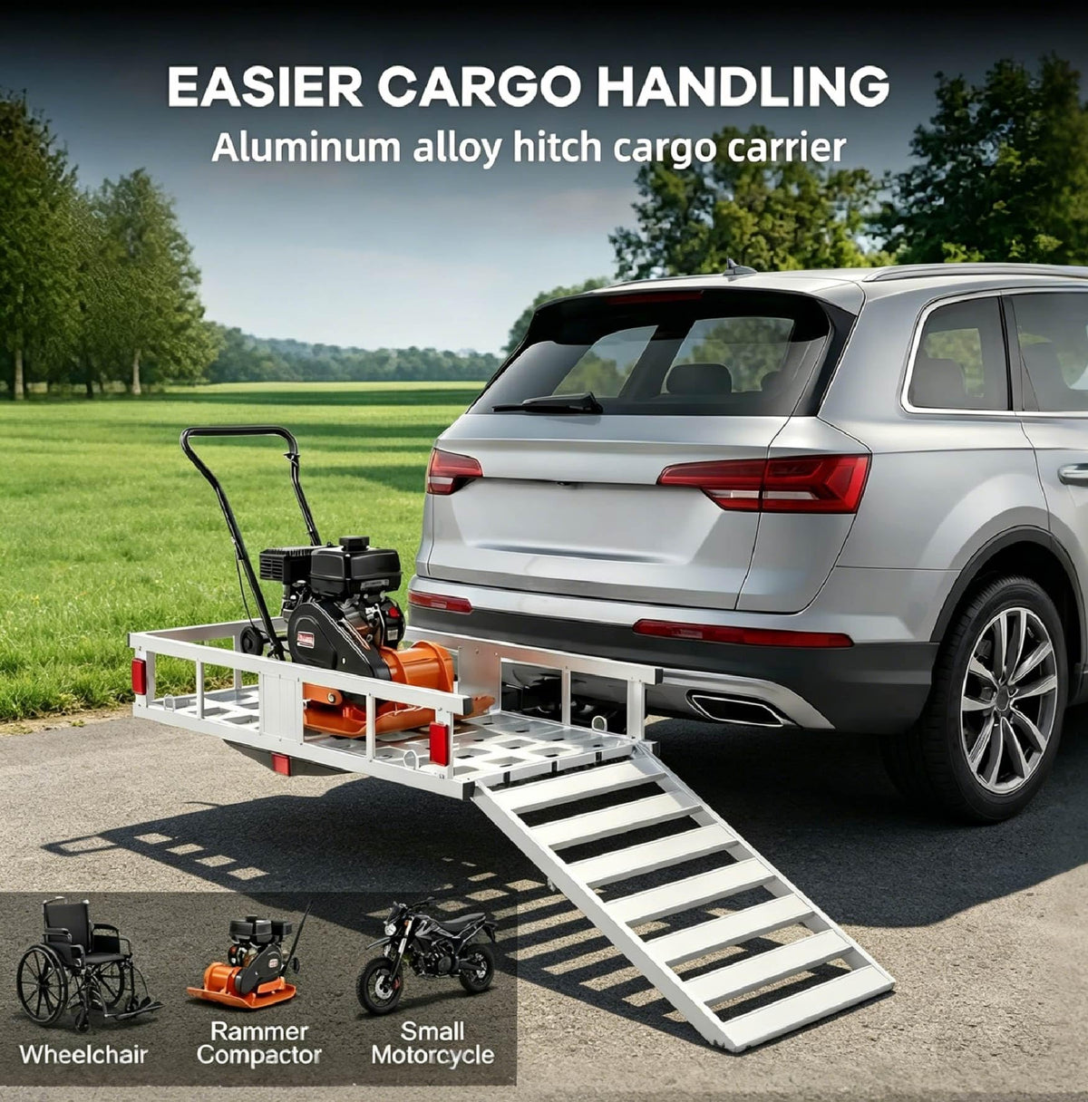 Hitch Cargo Carrier with Ramp E4748