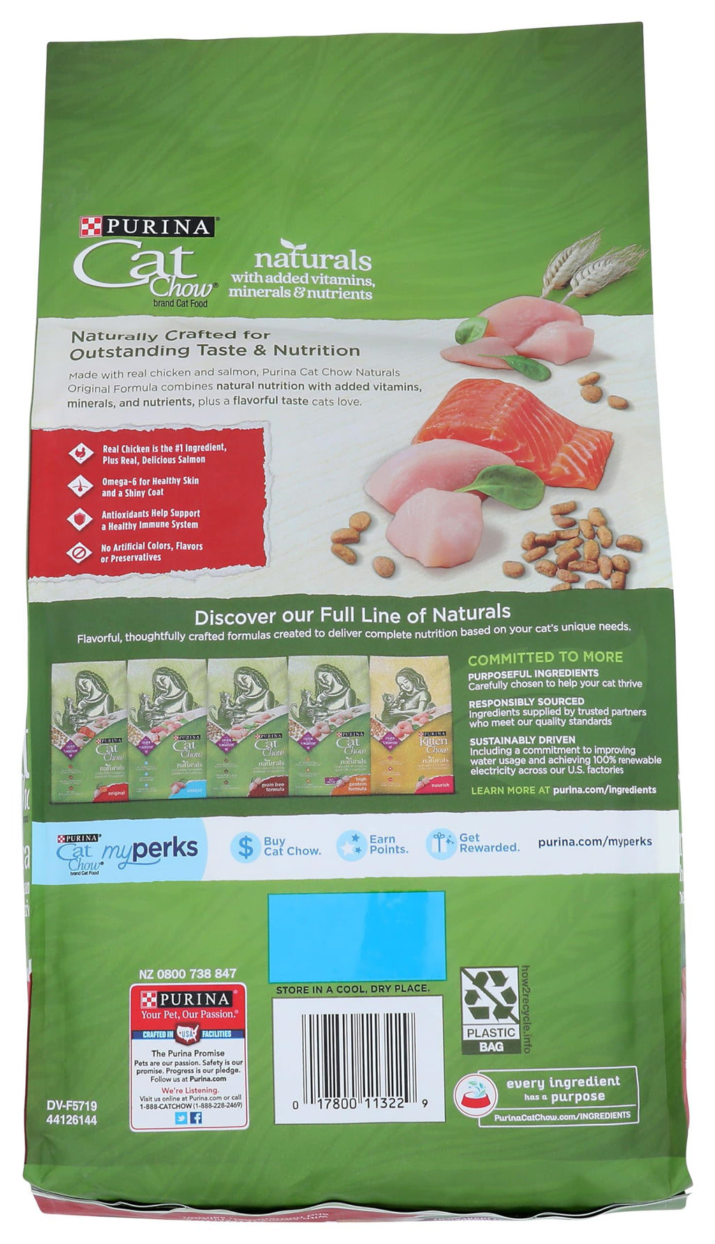 Dry Cat Food With Real Chicken 3.15 Lb Bag A462