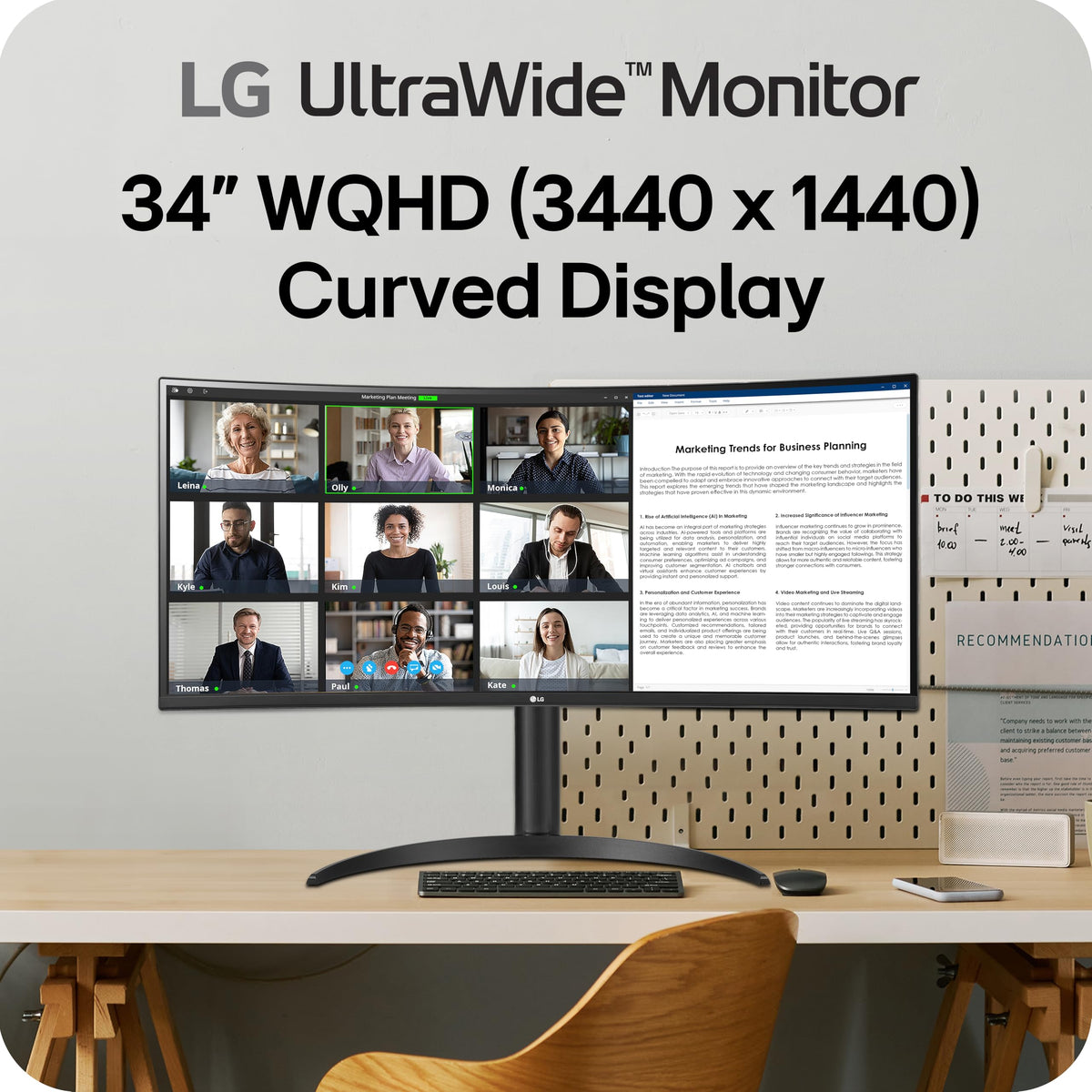 34-inch UltraWide WQHD Curved Computer Monitor C398093