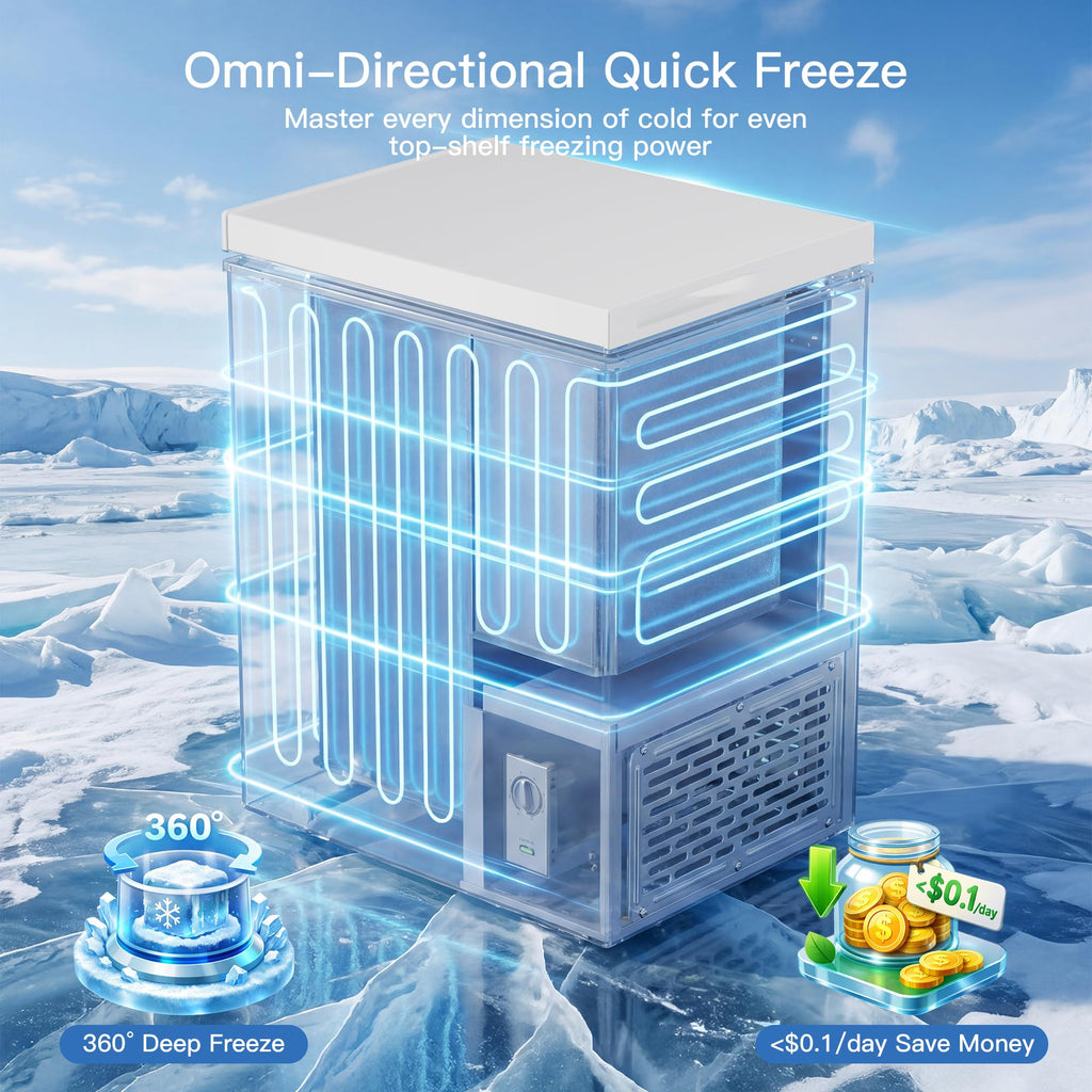 2.05 Cu.Ft Chest Freezer with 2 Removable Baskets H70056