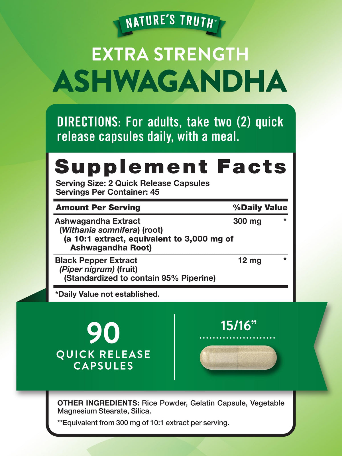 Ashwagandha Capsules 90 Count R335