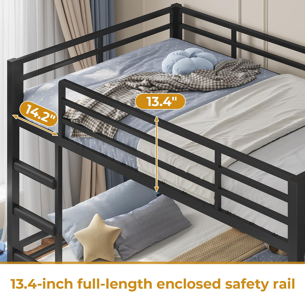 Black Bunk Bed with Bookshelves and Storage Drawers G50318