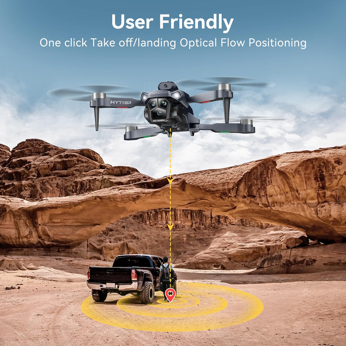 Foldable Mini Drone with Camera 1080P, 3 Batteries W207