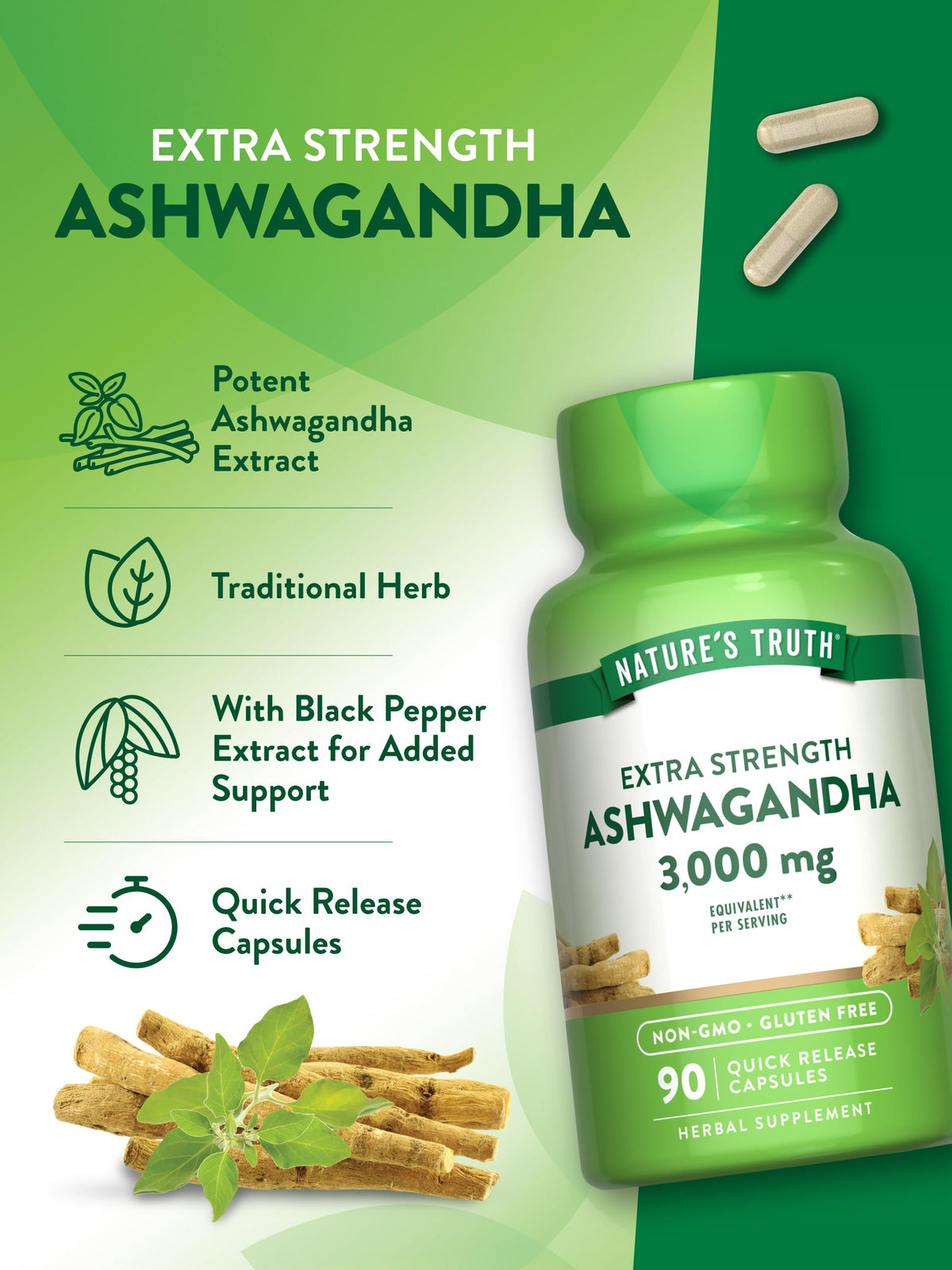 Ashwagandha Capsules 90 Count R335