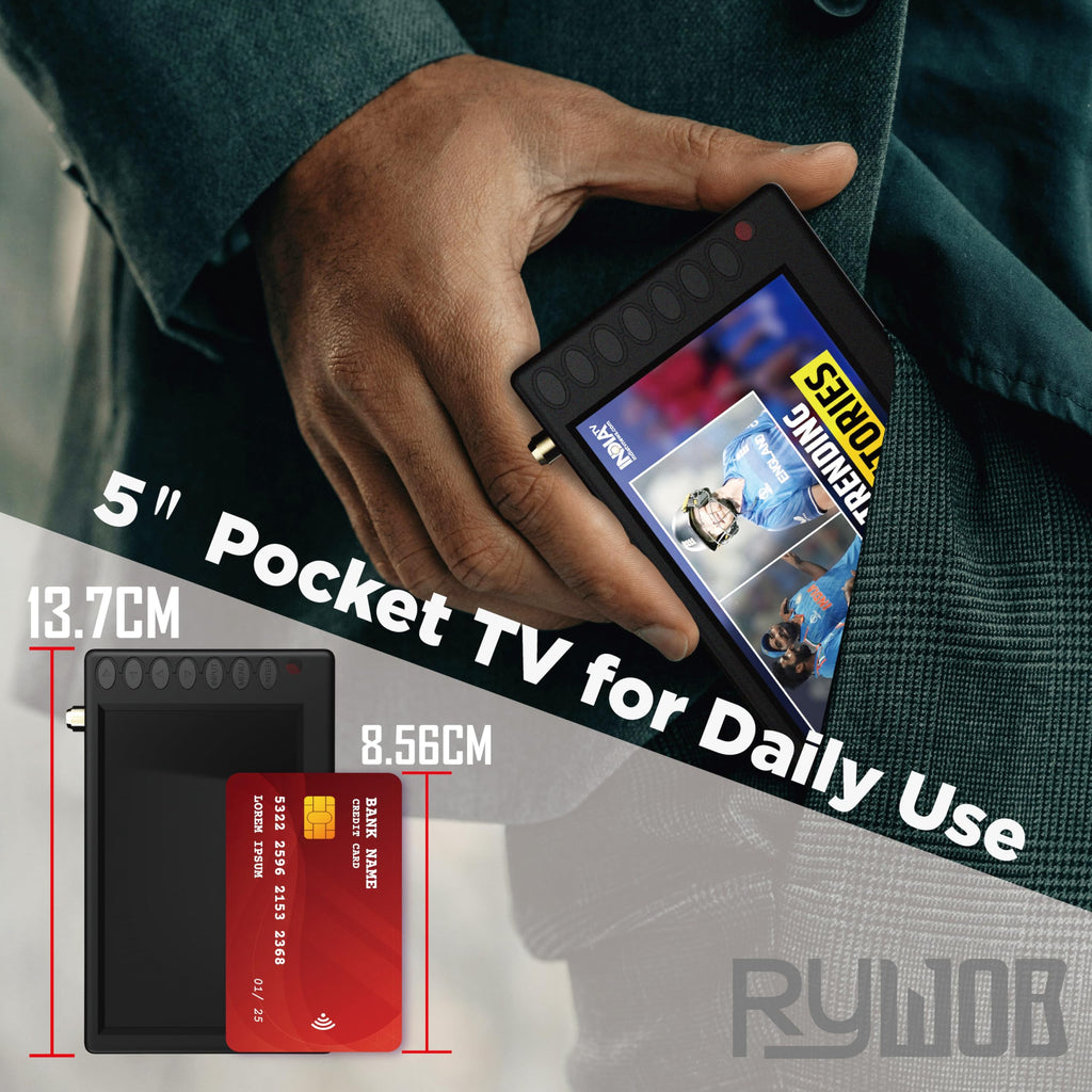 5" Portable Digital ATSC TV with Stand L4004