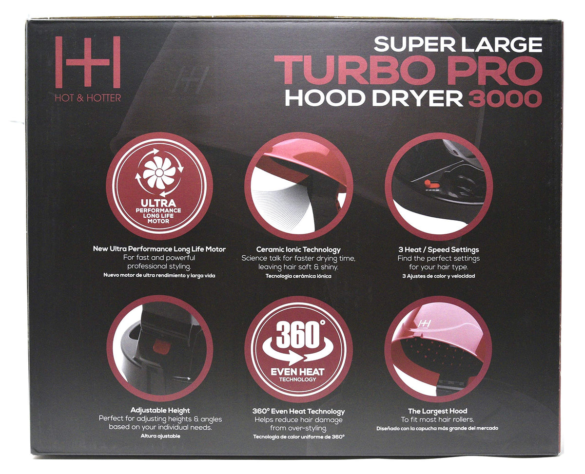 Large Ceramic Ionic Hood Hair Dryer with Adjustable Height W591