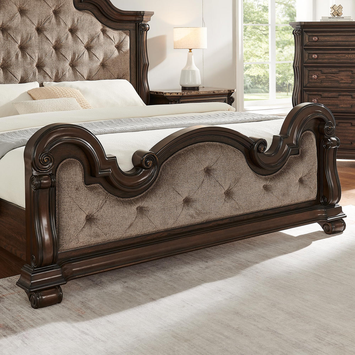 86" Eastern King Platform Wood Bed Frame W964554