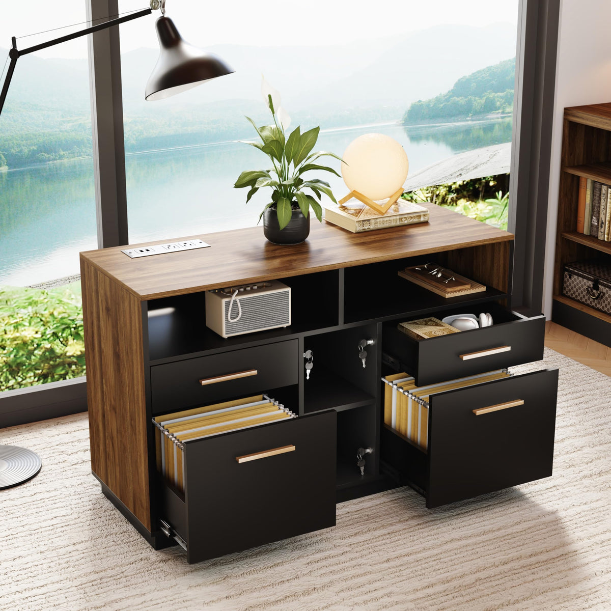 4 Drawer File Cabinet with Lock X5737
