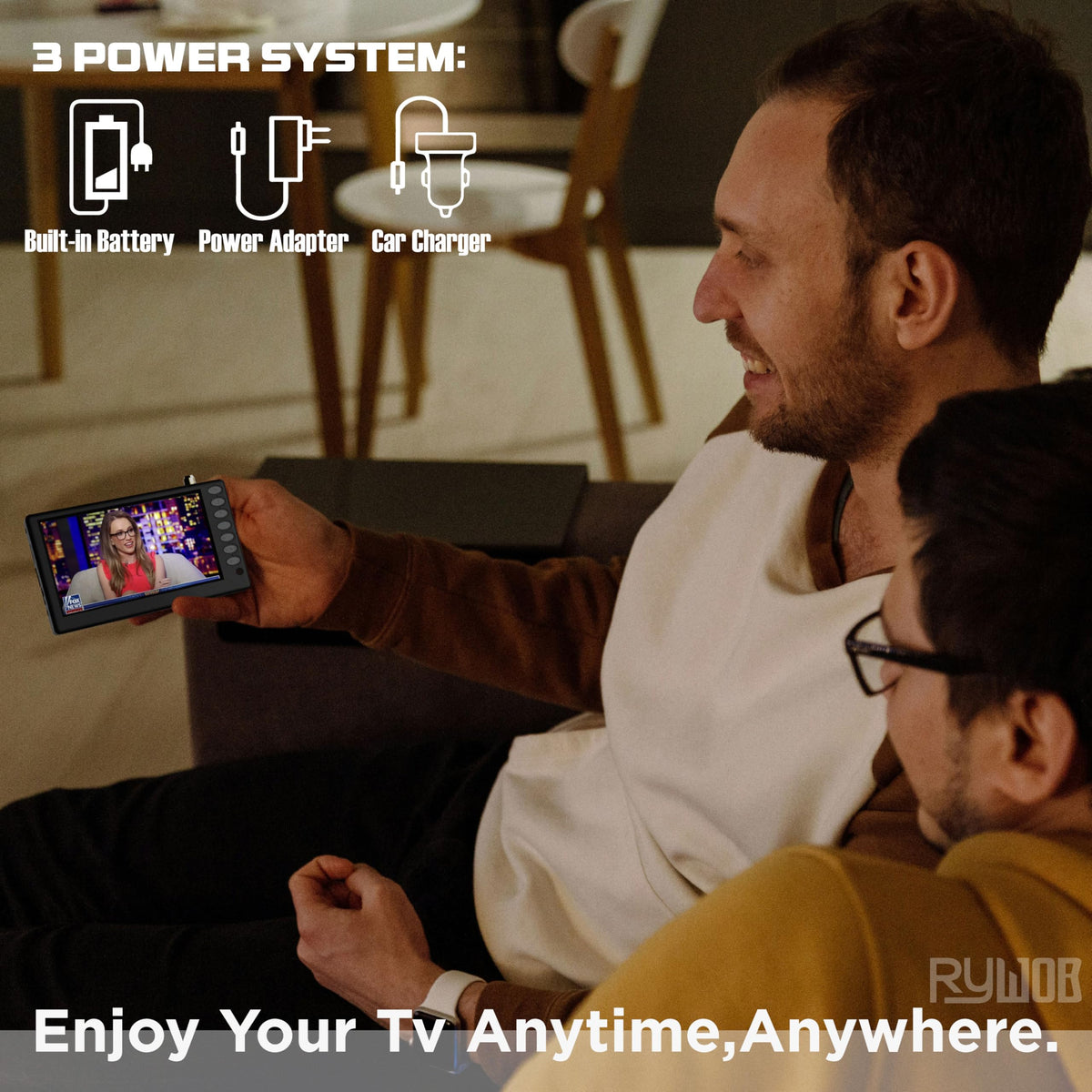 5" Portable Digital ATSC TV with Stand L4004